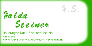 holda steiner business card